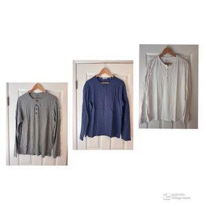 Set of 3 Vince men's Henley shirts size large